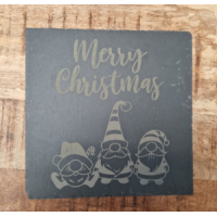 Serveerplank leisteen kerst vierkant