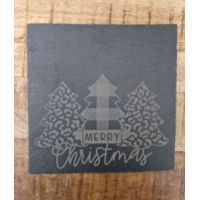 Serveerplank leisteen kerst vierkant