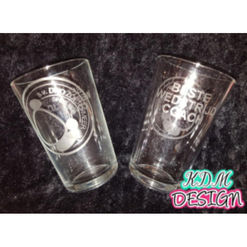 Bier/fris glas met persoonlijke opdruk