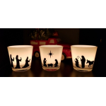 Kerststal waxinelichtjes