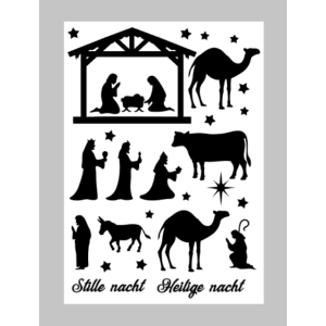 A4 stickervel Kerststal