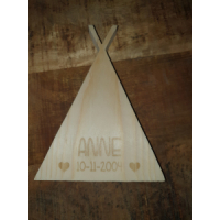 Houten tipi met naam