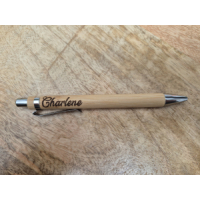 Houten pen met naam