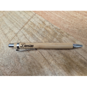 Houten pen met naam
