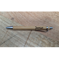 Houten pen met naam