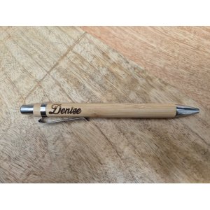 Houten pen met naam