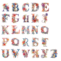 Letter mok met bloem