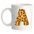 Mok met dierenprint letter