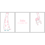Geboorteposter Giraffe 