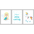 Digitale posterset met eenhoorn en elfje