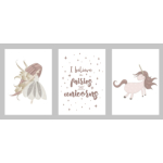 Digitale Posterset Elfje en Eenhoorn