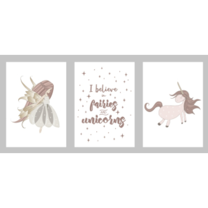 Digitale Posterset Elfje en Eenhoorn