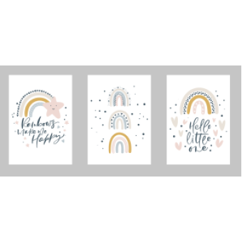 Digitale posterset Regenboog 