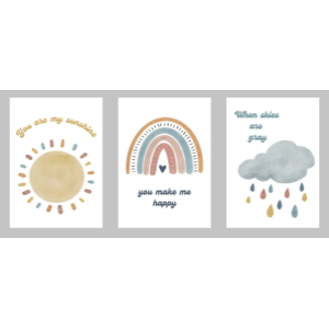 Digitale Posterset You are my sunshine