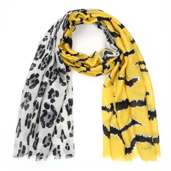 Sjaal met luipaard/zebraprint