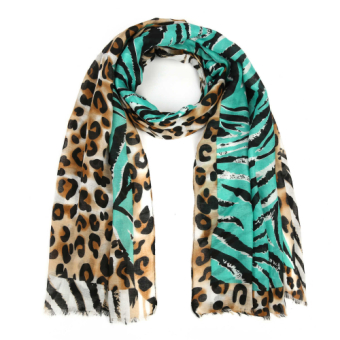 Sjaal met zebra/panterprint