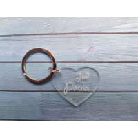 Acryl sleutelhanger met gravering