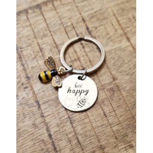 Sleutelhanger Bee Happy