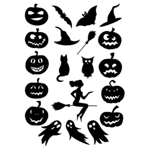 A4 stickervel Halloween