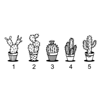 Cactus raamstickers C