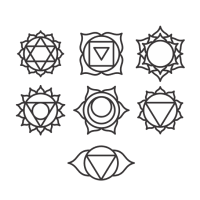 Stickerset Chakra symbolen