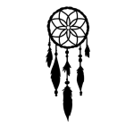 Sticker dromenvanger met veren