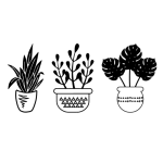 Raamstickers planten