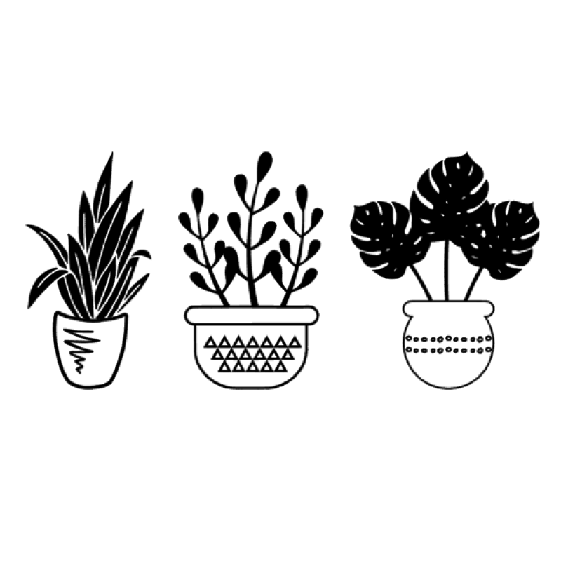 Raamstickers planten