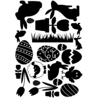 A4 stickervel Pasen