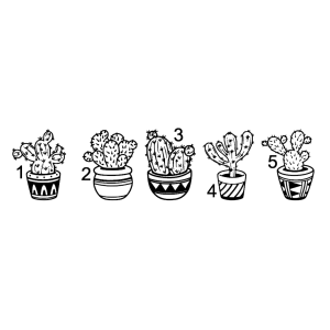 Cactus raamstickers B