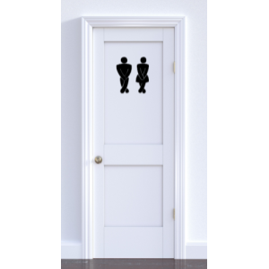 WC deur sticker