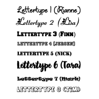 Rugtas met en zonder naam