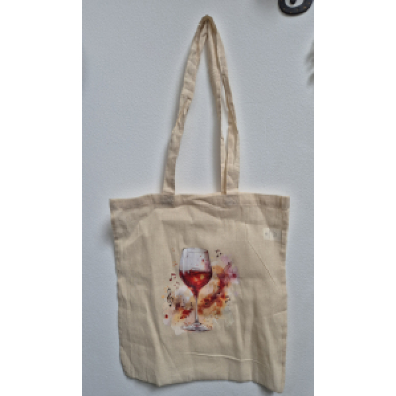 katoenen tas wijn