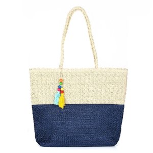 Boho strandtas met kwastjes