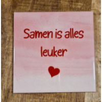 Tegeltje met tekst