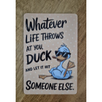 Aluminium plaat met grappige opdruk 10 x 15 cm