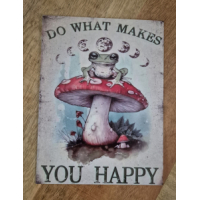Aluminium plaat met grappige opdruk 15 x 20 cm