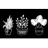 Raamstickers planten